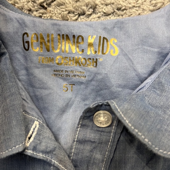 Genuine Kids Size 5 Chambray Dress - Picture 3 of 3